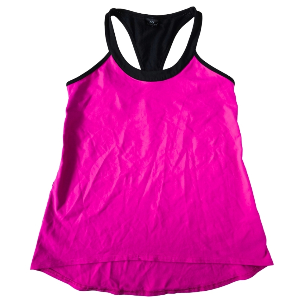 CHICHI ACTIVE Racerback Tank Top Workout Pink Black Medium Women's